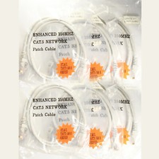 Lot of 6 - 3ft Ethernet Cable 100mpbs 1gbps Cat5 Cat5E Network Patch Cord Gray