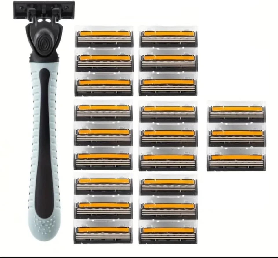 Men's 3 Blade Razors 21-Pack – Smooth Close Shave – Long-Lasting Blades