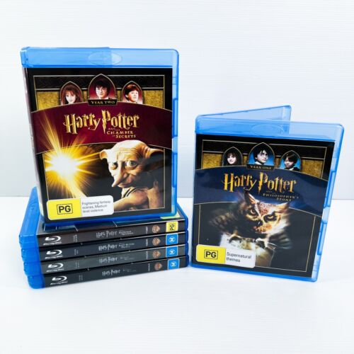 6x Harry Potter Film Movie Collection (Blu-Ray 2001) Year 1 2 3 6 7 Magic Bundle - Photo 1/18