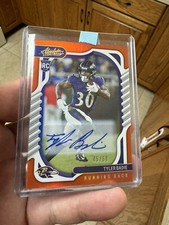 2022 Absolute Rookies Spectrum Orange Signatures /50 Tyler Badie Rookie Auto RC