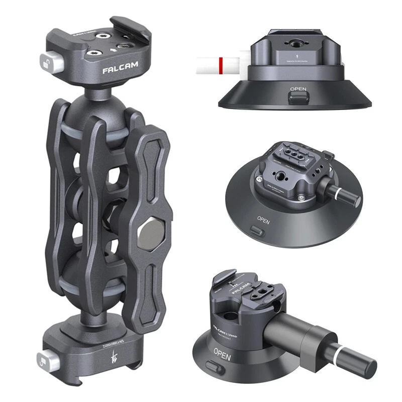 Black Portable Air Pump Type Vacuum Suction Cup Mount Holder Bracket - Image 2 of 4