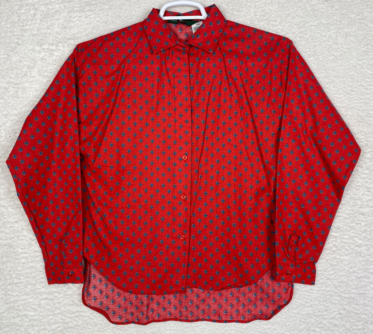 Vintage 70's Hunt Club JCP Shirt Womens 16 Long Sleeve Button Up USA preppy