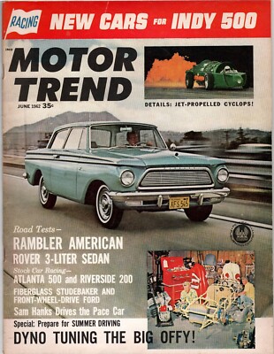 Vintage Motor Trend Magazine June 1962 ~ 2/4