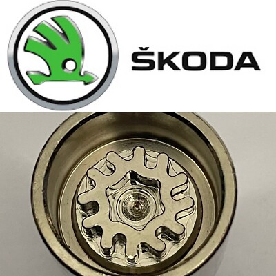 SKODA VERRIEGELUNGSRADMUTTER SCHRAUBENSCHLÜSSEL HAUPTSCHLÜSSELENTFERNER - BUCHSTABE M 771 Code