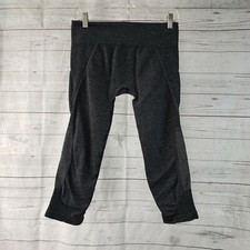 Athleta Womens Breakthrough Seamless Crop Leggings Sz Medium Gray Mid Rise