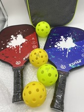 Open Box Xspak pickleball paddle set , 2 Paddles , 4 Balls And A Bag