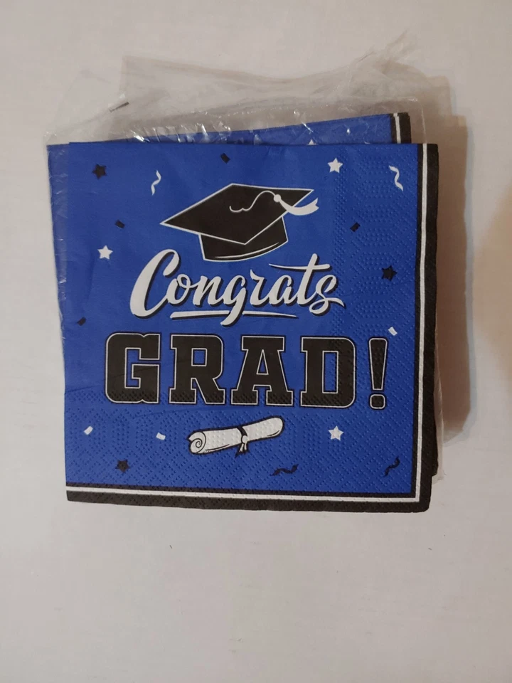 Papelería GRATIS Azul Fiesta Graduación Cualquier Año Sirve 50 y Extras Total 277 Nuevo Foto 2 de 4