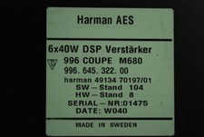Porsche 911 (97'-06') Harman Radio Amplifier 996.645.322.00