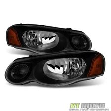 Blk 2004 2005 2006 Chrysler Sebring Sedan/Convertible Headlights Headlamps 04-06