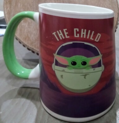 CultureFly Disney Star Wars Yoda The Child Red Green Ceramic Coffee Mug Cup EUC