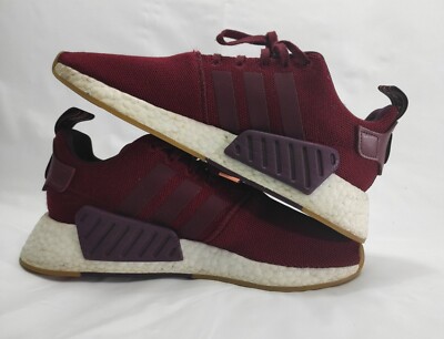 Adidas NMD_R2 CQ2404 Men's Sneakers Shoes Casual Burgundy Size Good  Condition