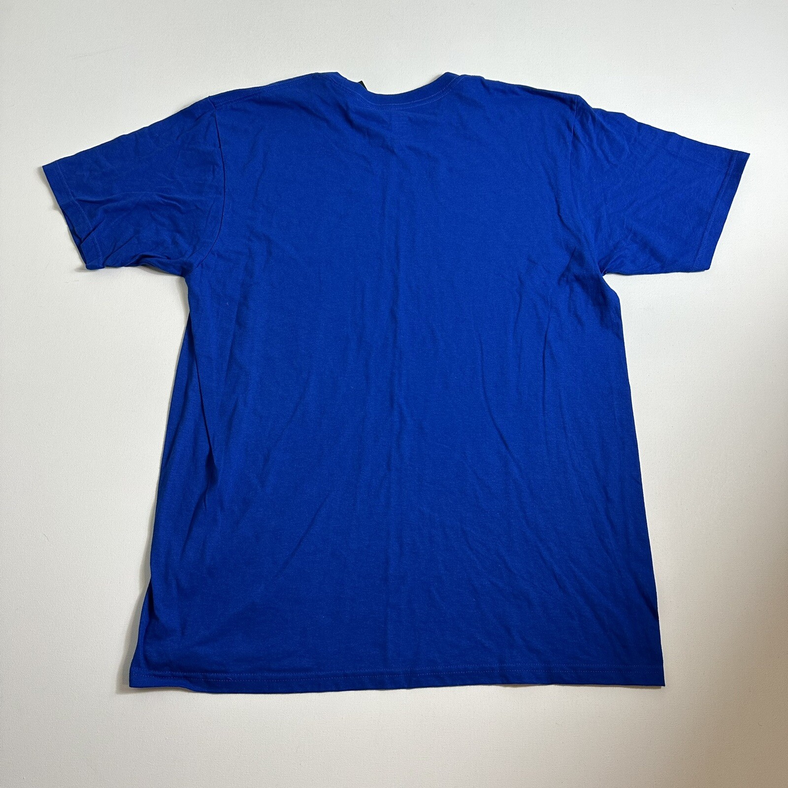 Adidas The Go Tee Logo T-Shirt Size Large Blue Bos Tiny Type Casual Active thumbnail 2