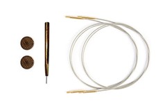 Lantern Moon Fixed Interchangeable Knitting Needle Cords - 49" to Make 60"