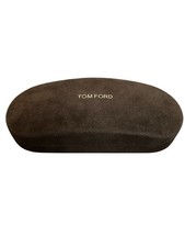Authentic Tom Ford Large Unisex Brown Velvet Clamshell Hard Case
