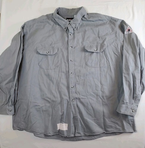 Bulwark Gray FR 2112 Westex UltraSoft 2012 - 5XL-LN Button-Up Work Shirt Top