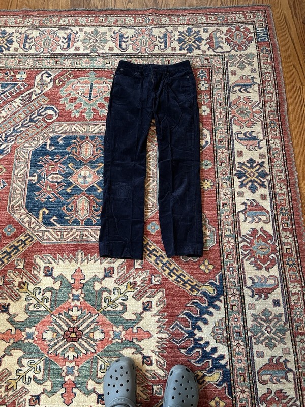 Talbots Woman’s Size 4 Curvy Corduroy Jeans Dark Blue Straight Leg
