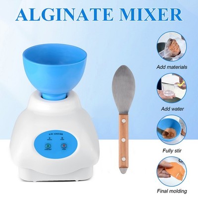 45W Dental Alginate Mixer Impression Materials Gypsum Plaster with Bowl＆Spatula