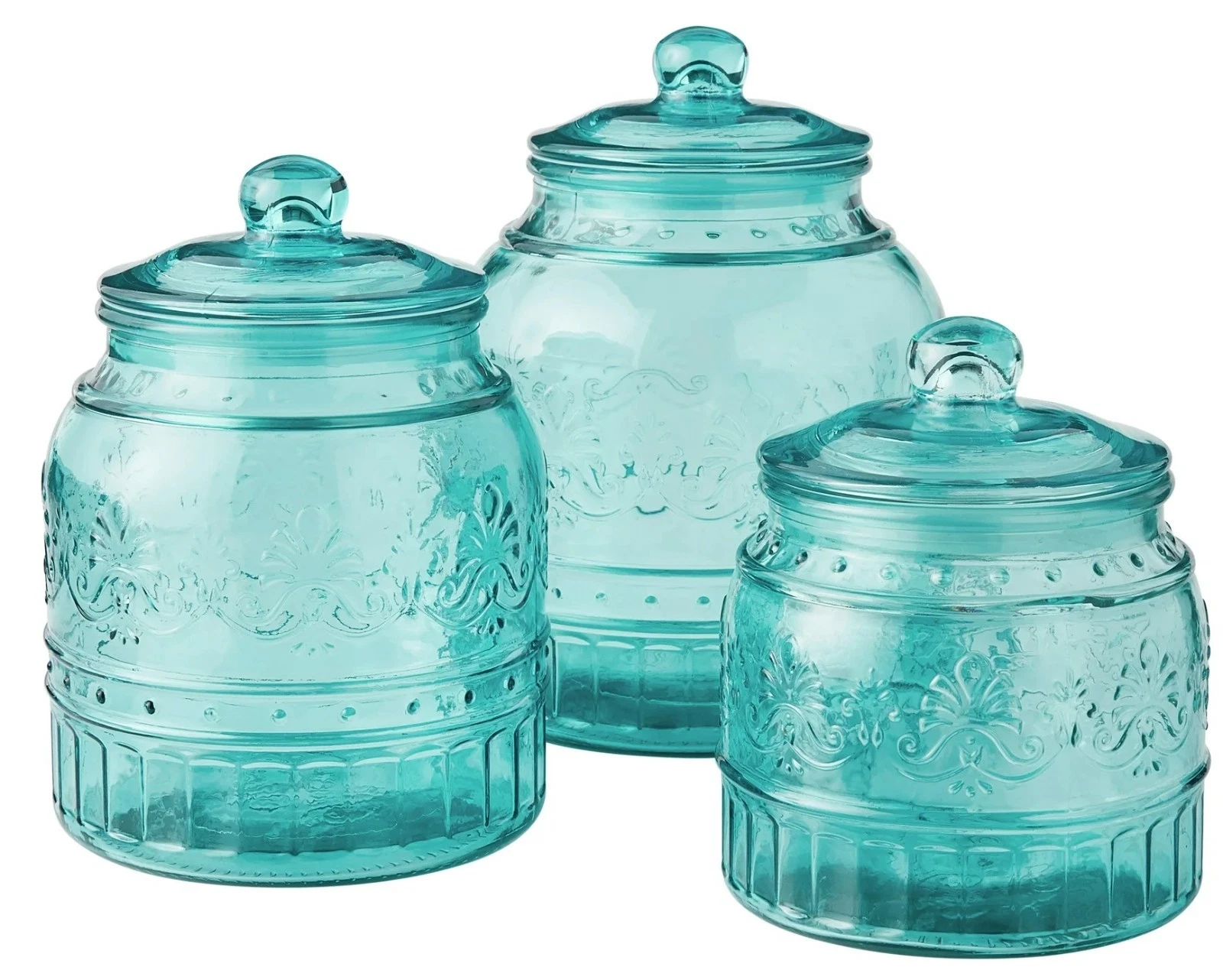 The Pioneer Woman Cassie Glass Canister 3 Pc Set, Teal
Opens in a new window or tab
