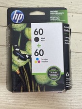 HP 60 Black 60 Tri-Color Ink Cartridge Combo Pack Brand New Sealed Exp: 11/20