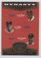 2004 Donruss Throwback Threads Dynasty /1500 Duke Snider Pee Wee Reese HOF 02v3