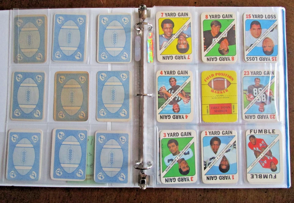 1971 TOPPS 足球比赛全套 1-52 + 2 张标记卡,粘合剂/床单,EX — 第 2/4 张图片