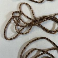 Four strands 4mm brown coconut heishi bead jewelry making craft supply