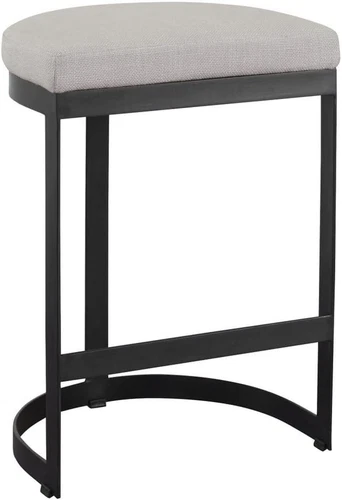 Ivanna Modern Black Metal Counter Stool for Stylish Home Decor - Picture 4 of 6