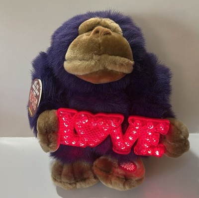 DanDee Love 14” Purple Gorilla Lighted Plush Singing L-O-V-E New