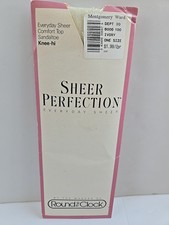 New Vintage Stockings Nylons Knee Hi White Sheer Perfection Montgomery Ward