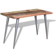 Table de Salle à Manger Cuisine Bois de Récupération 120 x 60 x 76 cm vidaXL