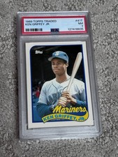PSA 7 BASEBALL CARD 1989 TOPPS TRADED KEN GRIFFEY JR ROOKIE HOF MARINERS