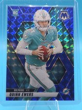 2025 DOLPHINS ROOKIE QUINN EWERS ON BLUE PRIZM 79 OF 99 NO. 308