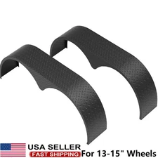 2PCS PAIR Tandem Double Axle Trailer Fenders 66" x 20" x 9.1" For 13"-15" Tires