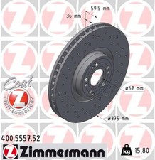 2x ZIMMERMANN Bremsscheibe SPORT Z 400.5557.52 für MERCEDES GLE V167 C167 GLS 2x ZIMMERMANN Bremsscheibe SPORT Z 400.5557.52 für MERCEDES GLE V167 C167 GLS