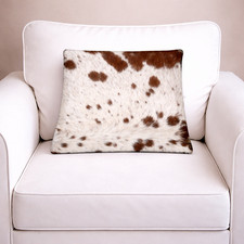 100% Natural Cowhide Pillow Cushion Cover Home Decorative 15"x15" Leather 79
