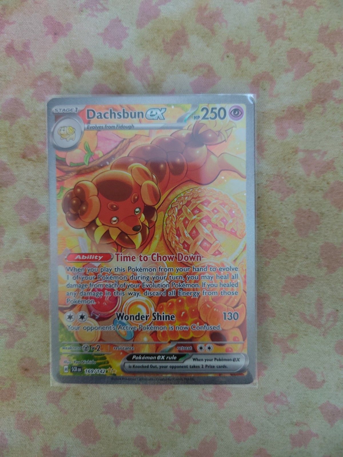 Dachsbun ex Pokemon TCG Stellar Crown 169/142 Holo NM SIR