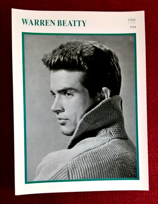 Warren Beatty, s/w-Starporträt-Karte, Foto: Cinèmagence, 18x13 cm