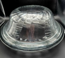 Rare Large McKee Glasbake Vtg Oven Proof  Clear Swirled Huge Glass Roaster 21