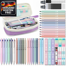 Schulmaterial Set mit Stiften Bleistiften Textmarkern für Schüler und Studenten