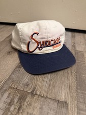 Syracuse Orangemen Vintage 90s The Game Script Bar White Dome Twill Snapback Hat
