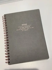 Notesmark Light Gray NOTES FS842000 Fringe Studio Notebook Journal Spiral 192 pg