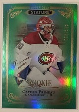 CAYDEN PRIMEAU 2019-20 Upper Deck Stature ROOKIE Green /149