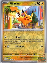 Pikachu 018/091 Paldean Fates Reverse Holo