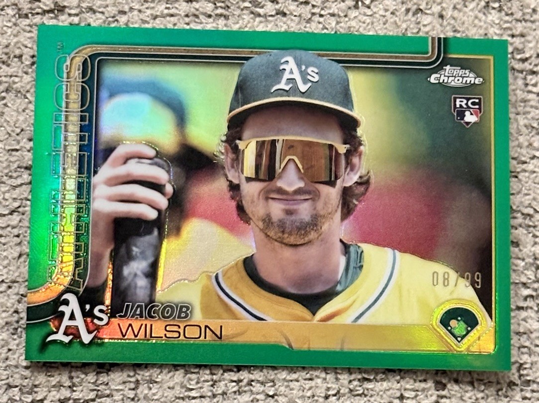 2025 Topps Chrome Update - Jacob Wilson IMAGE VARIATION Green /99 (RC) USC150