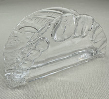 Serviettenhalter 1980er Jahre Halbrund Glas Serviettenständer Tischdeko Vintage