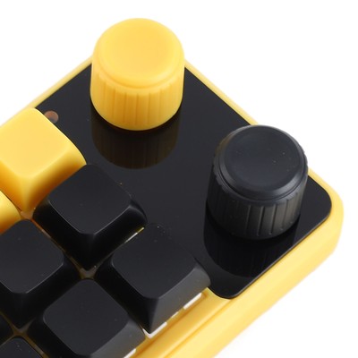 One Handed Programmable Mechanical Keyboard 12 Keys Double Knob Red Switch RGB