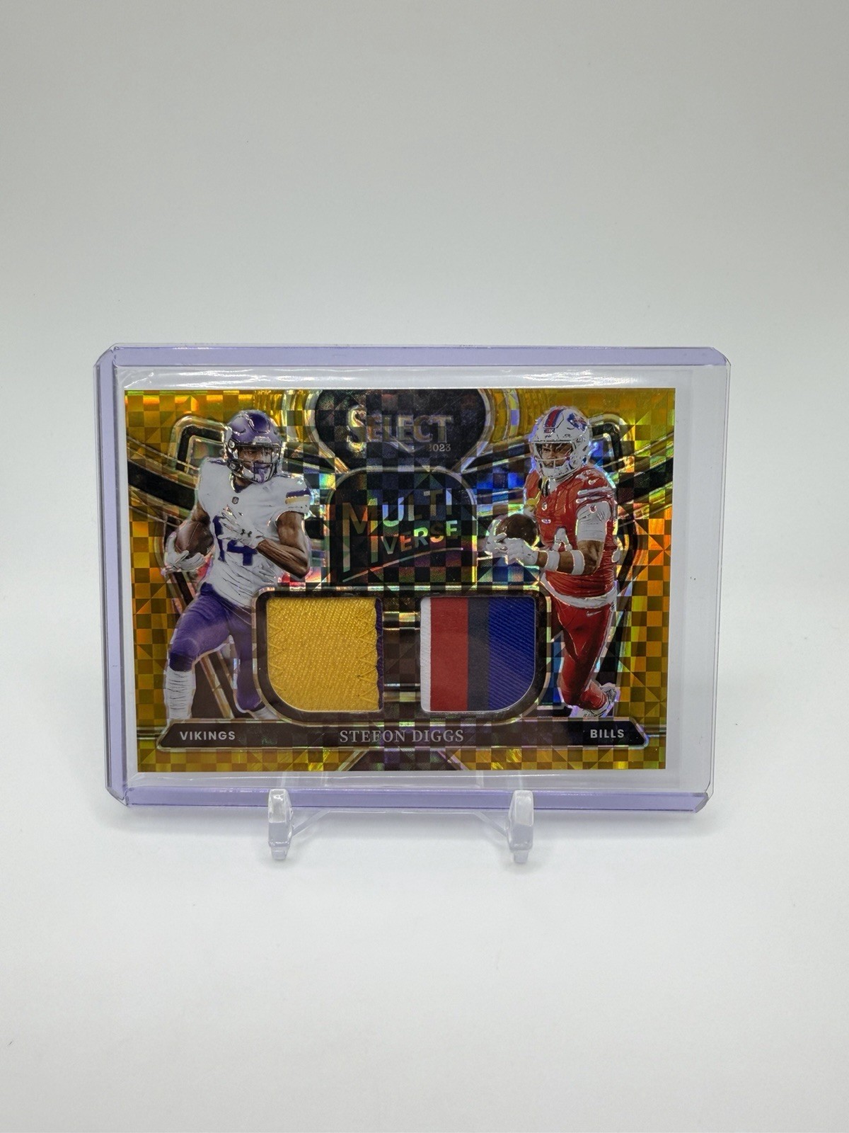 2023 Panini Select MU-SDI Stefon Diggs Multiverse Gold /10 Dual Patch