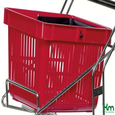 Einkaufskorb 27 Liter, rot Belastung 15 kg - Kongamek KM3261-R