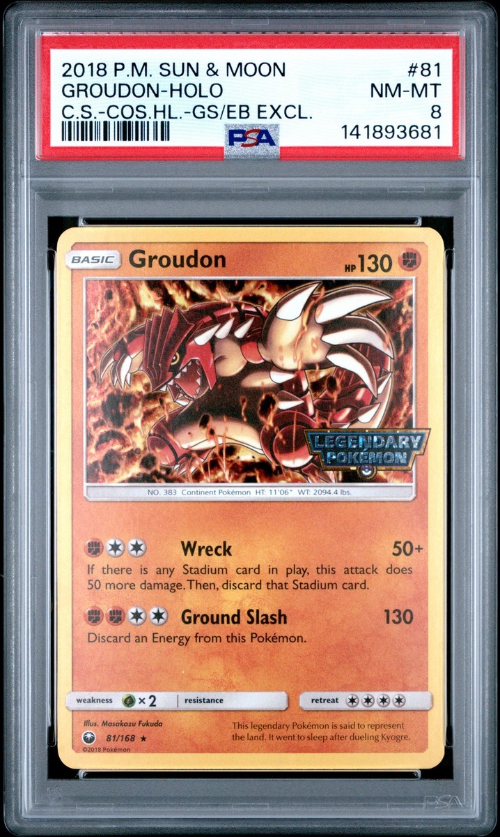2018 POKEMON SUN & MOON CELESTIAL STORM #81 GROUDON-HOLO PSA 8 | eBay
