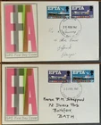 g(GB-2317)GB 1967(2) FDC's European Free Trade Ass set Various FDC Different cds